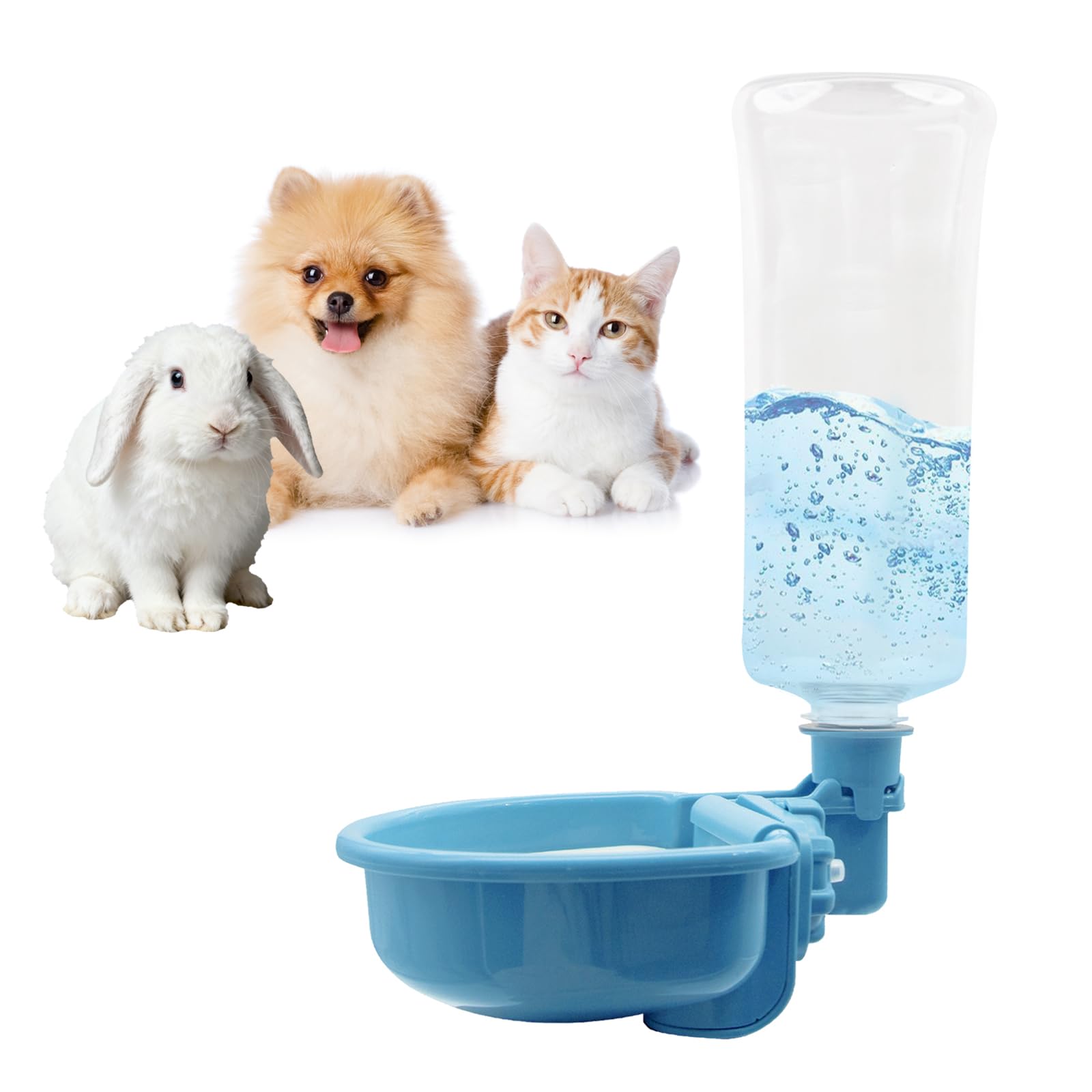 Vannon 23oz pet water bottle outside cage for easy refilling and maintenance.