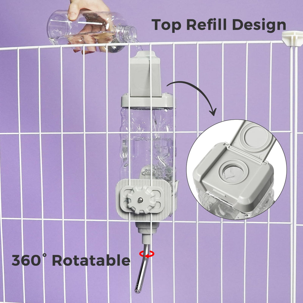 Vannon crate-use with small animals: convenient hydration during playtime and travel.