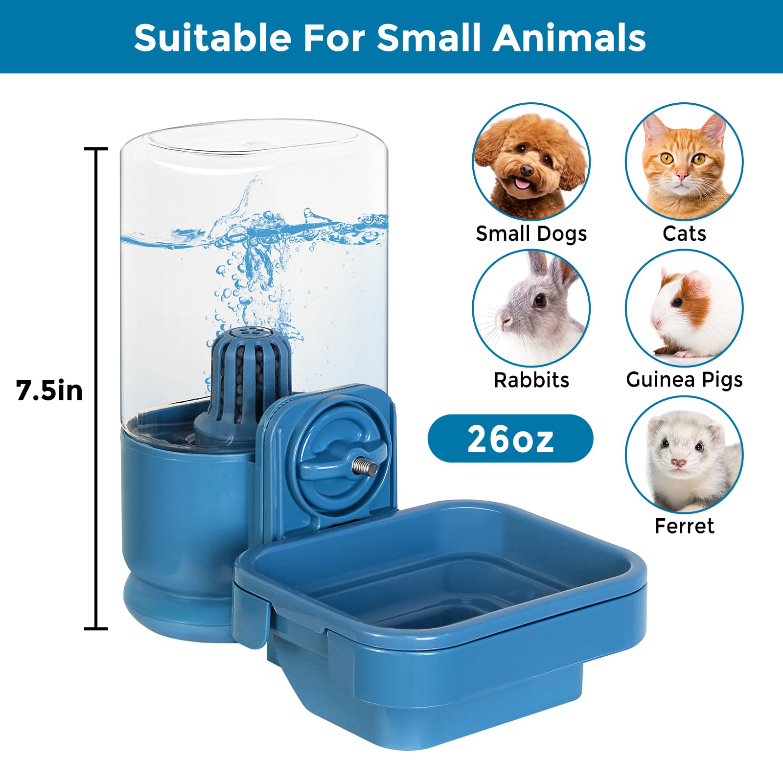 Vannon crate water bottle with anti-overflow feature for steady hydration