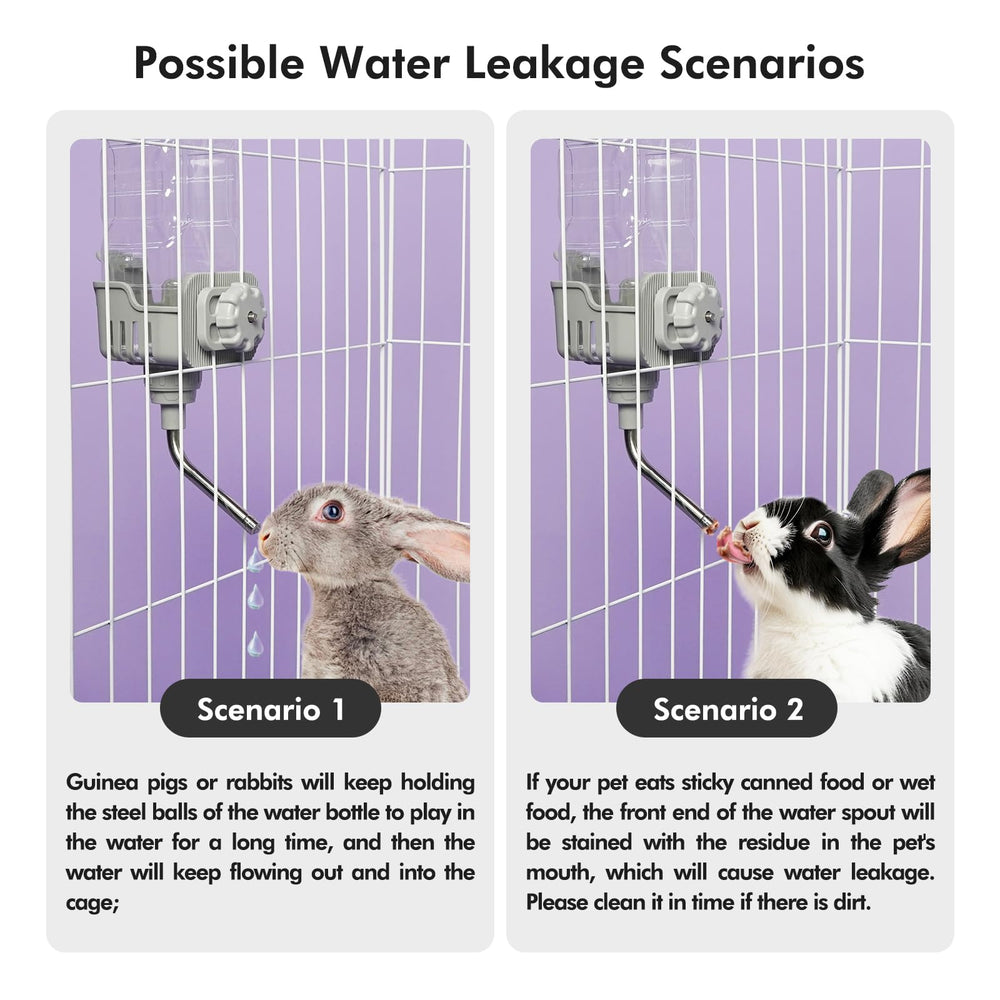 Vannon crate water dispenser one-piece design ensures durability in cages.