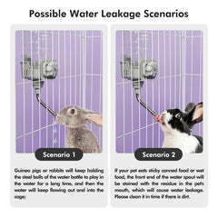 Vannon crate water dispenser one-piece design ensures durability in cages.