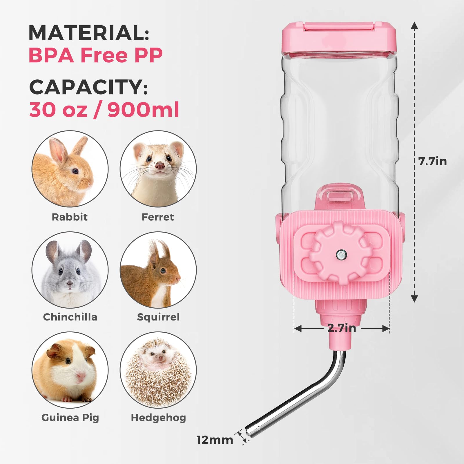 Double splint locking system stabilizes the bottle in the crate