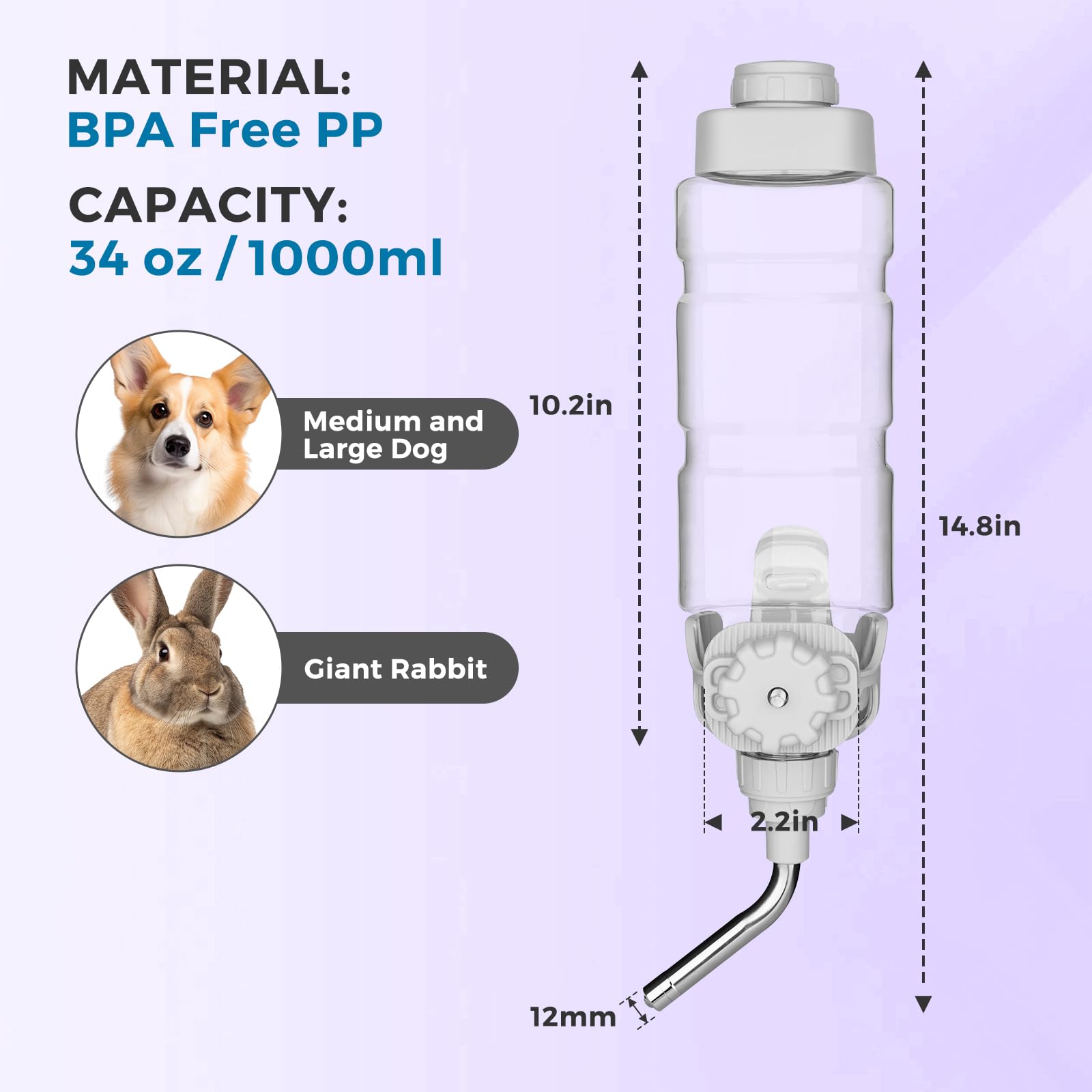 Vannon hanging cage bottle made with safe materials for daily use