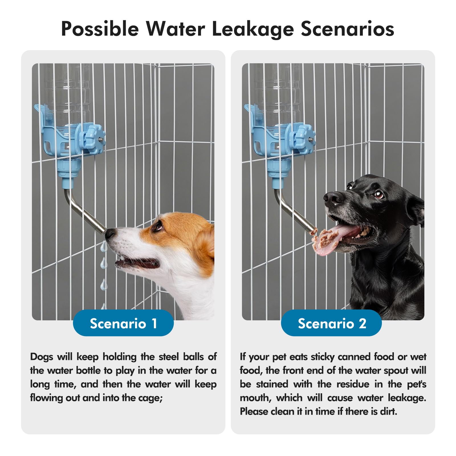 Vannon One-piece nozzle design reduces breakage and leaks for pets.