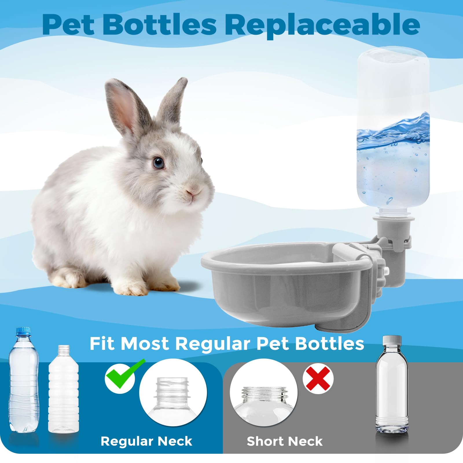 Vannon outside-cage bottle design for easy refills