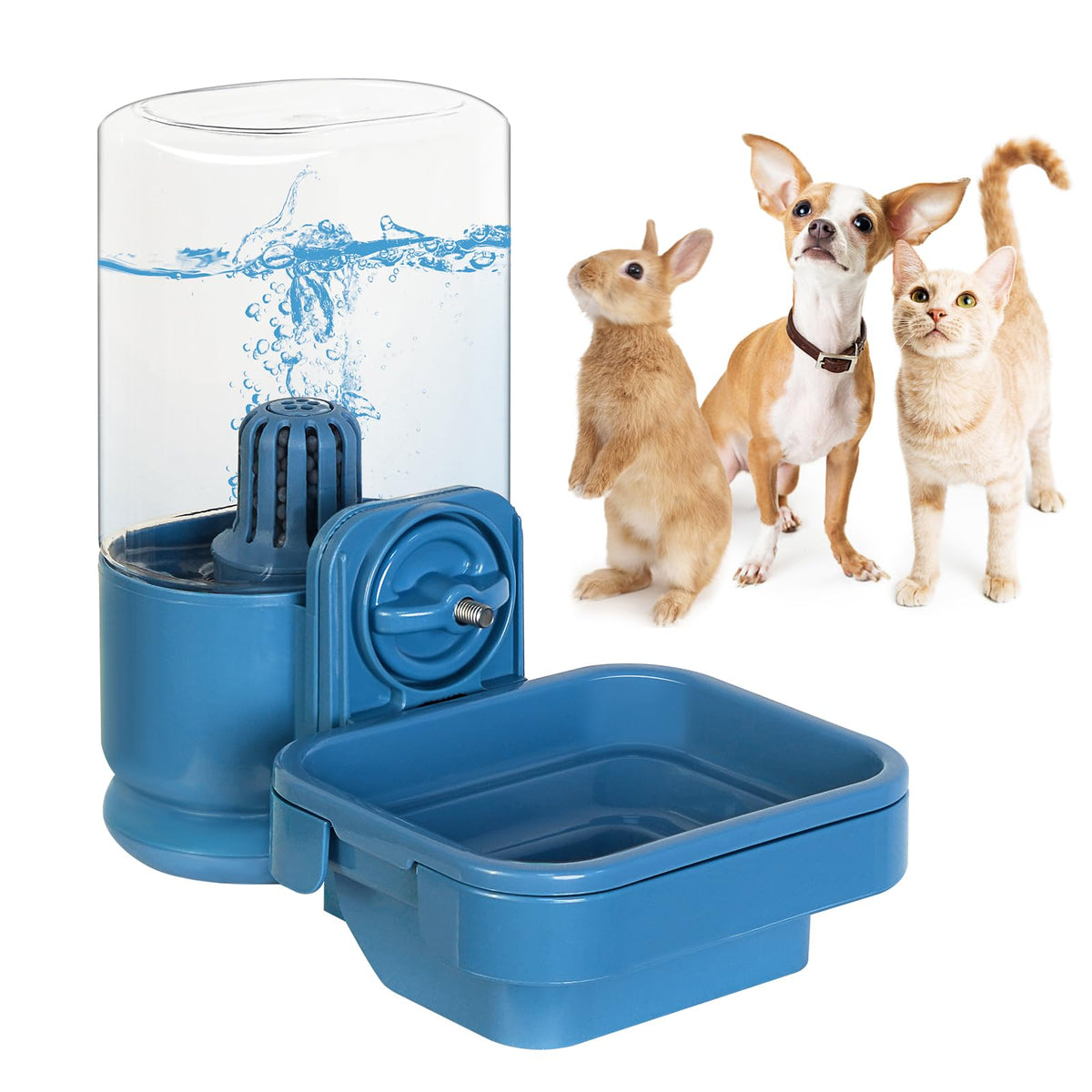 Vannon 26oz small animal filter dispenser for crates providing clean water