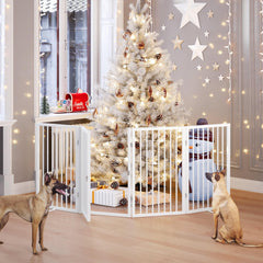 Vantas 32-inch tall gate with door provides convenient access between rooms