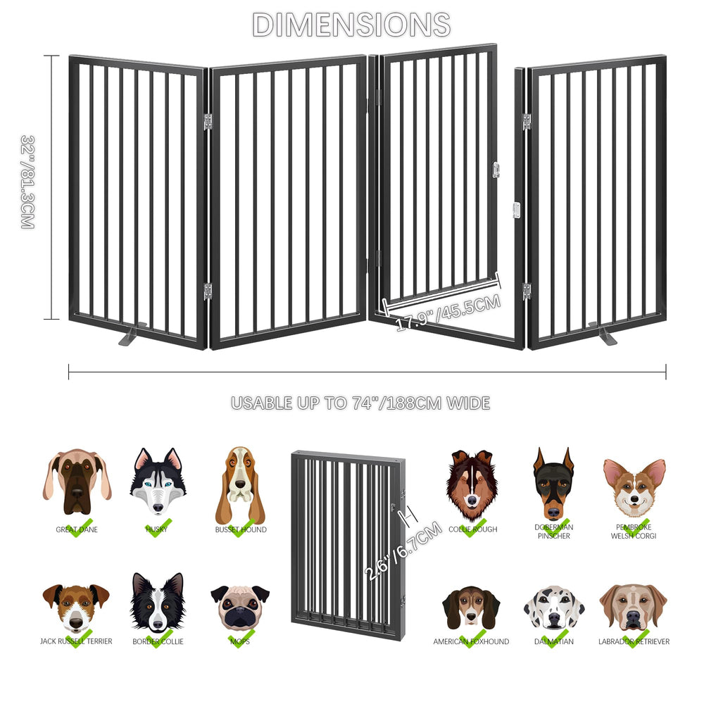 Vantas folded gate stored compactly in a closet after use