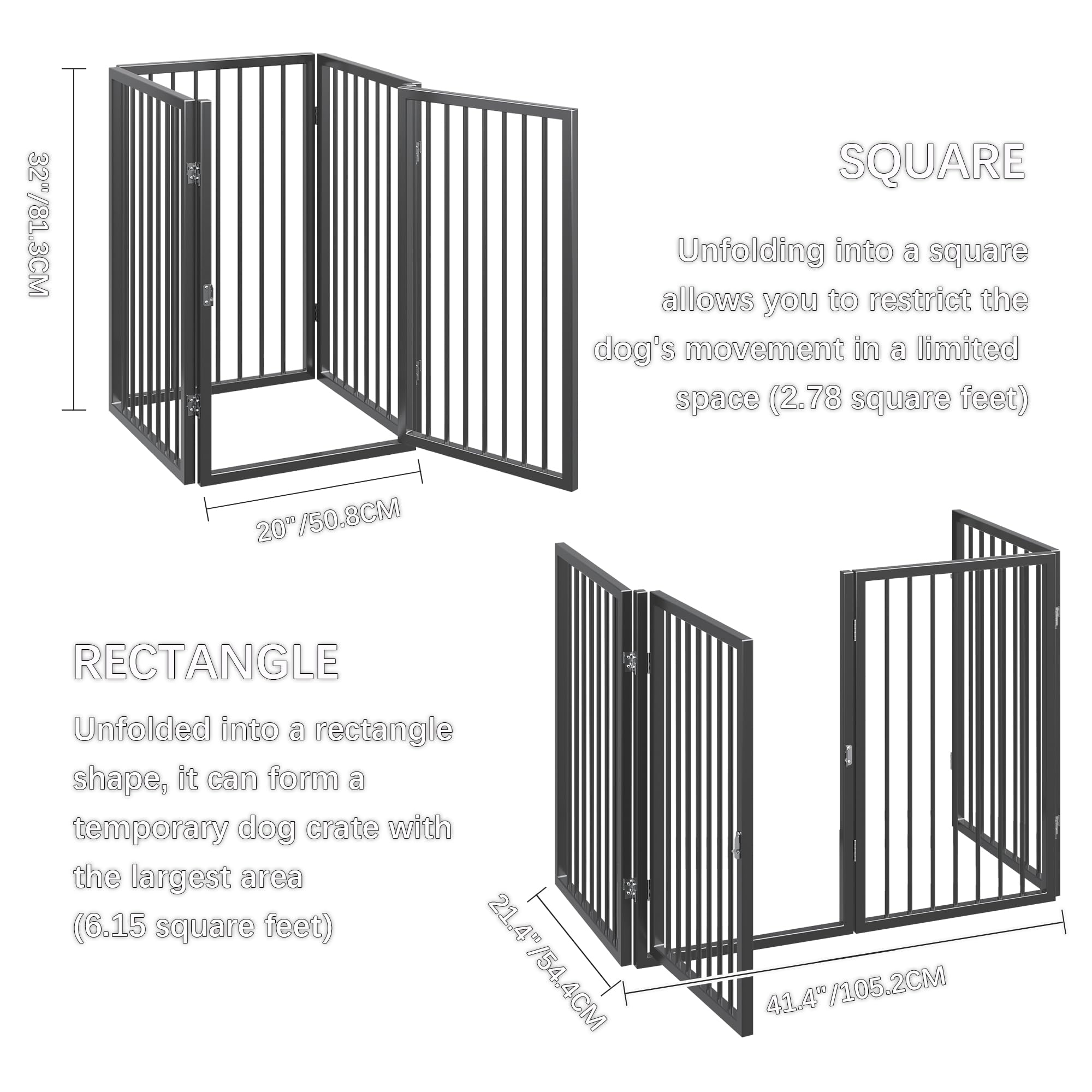 Vantas gate shown for indoor and outdoor pet use