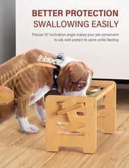 Vantic six-height adjustable stand grows with pets from puppy to adult