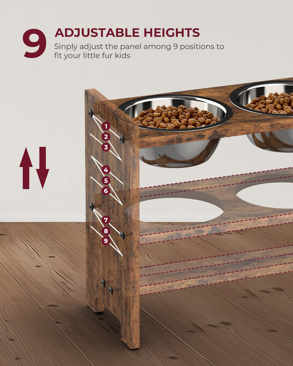 Vantic platform tilted at 15 degrees for comfortable feeding