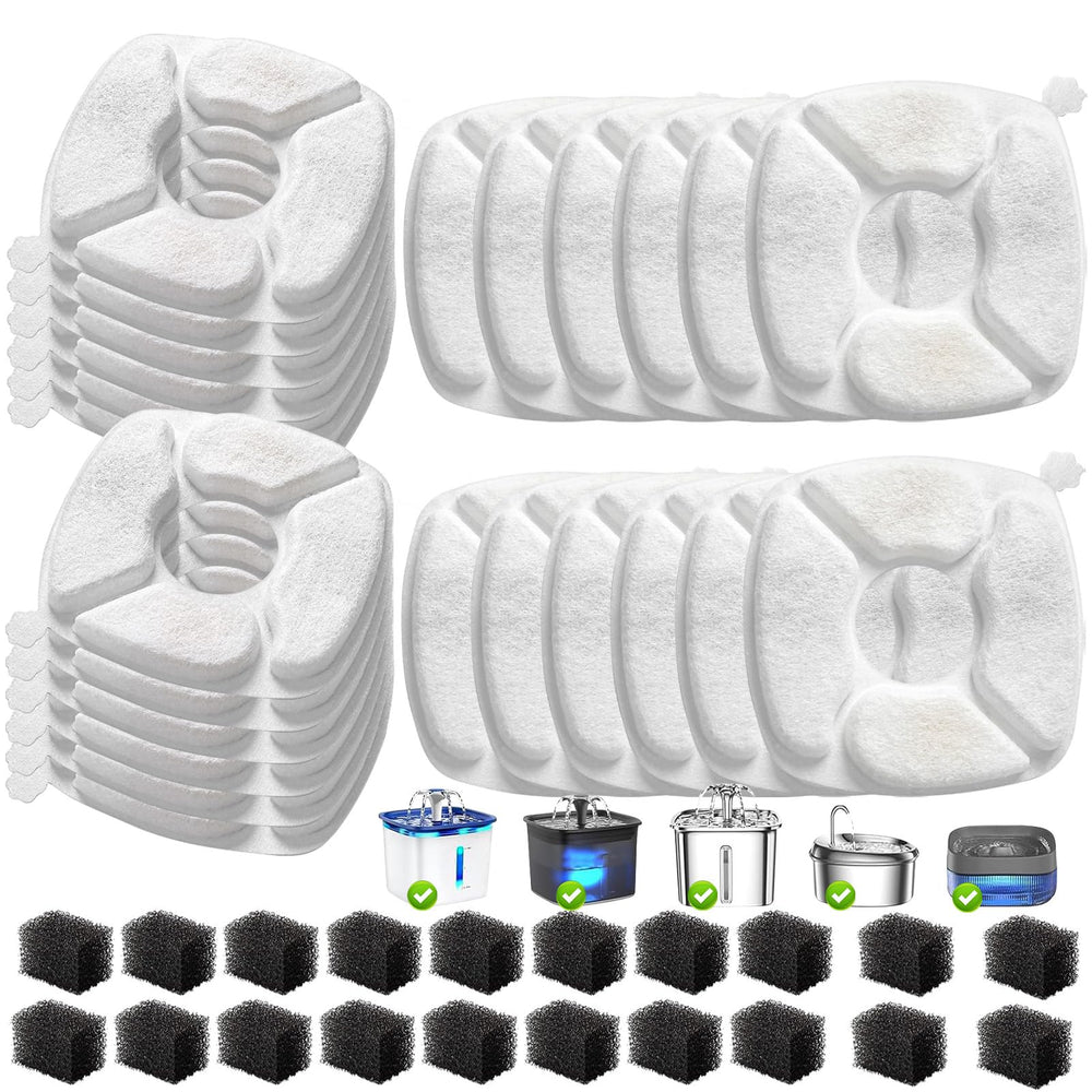 VANVE cat fountain filter kit with 20 filters improves water freshness.