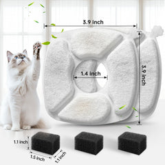 VANVE cat fountain sponges; 16-pack pre-filters for pump protection