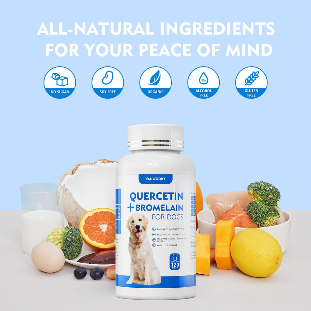 VanWooky Quercetin + Bromelain daily-dose chews easily added to meals