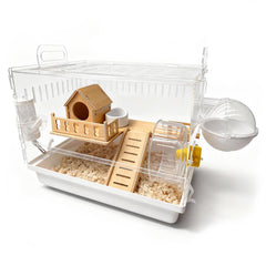Varrisin acrylic hamster cage with transparent panels for easy daily observation.