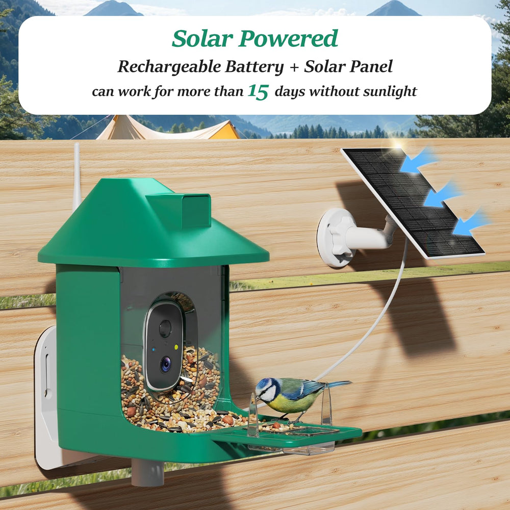 Vatjubi birdfeeder 2K live view lets you watch birds in real time.
