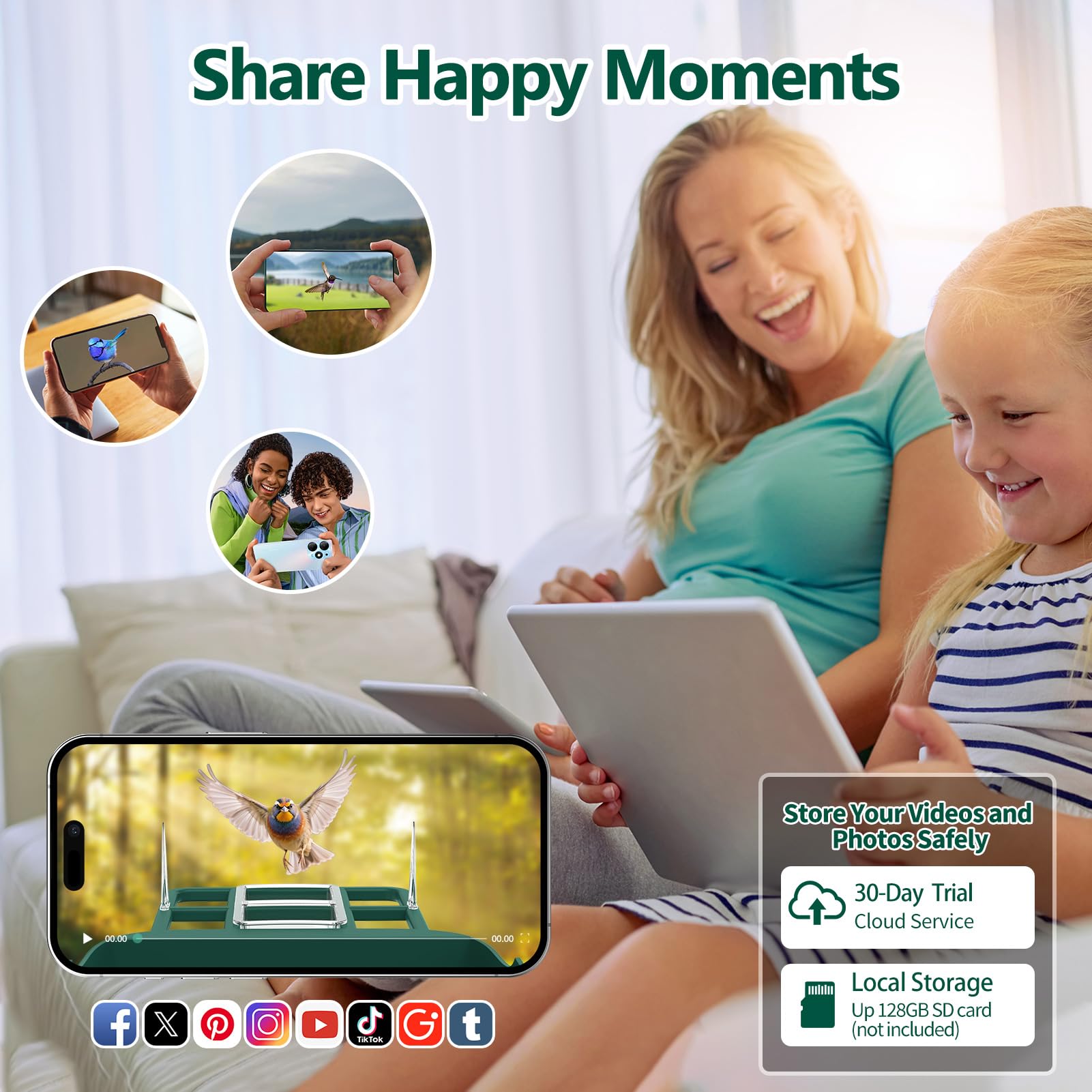Vatjubi multi-user sharing lets the family watch together.