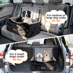 VavoPaw dog car seat with 4-5 inch sponge cushion for comfort.