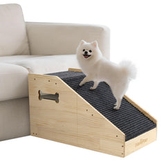 VavoPaw gentle-slope dog ramp enables easy couch access.