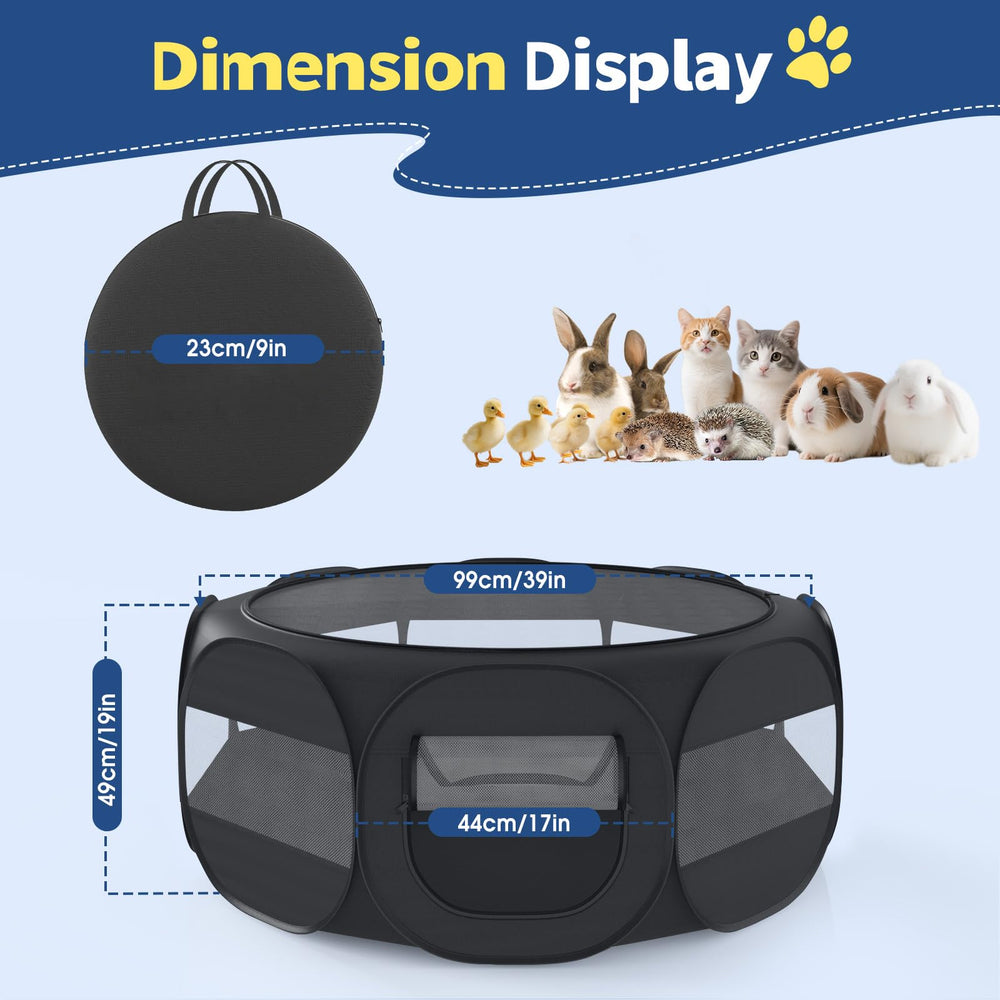 VavoPaw octagonal 39-inch playpen suitable for small pets