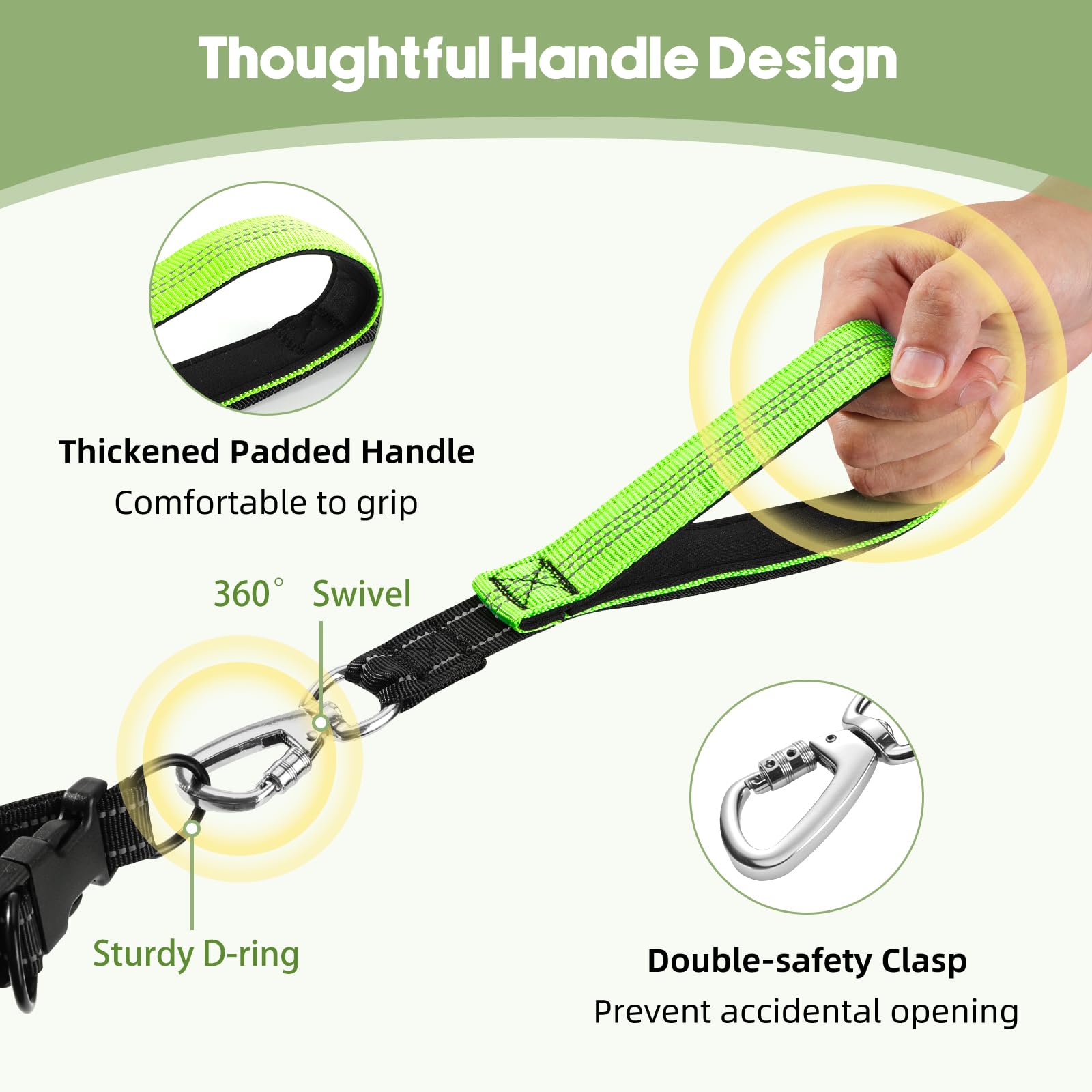 VavoPaw padded handle offers a comfortable grip during quick direction changes.