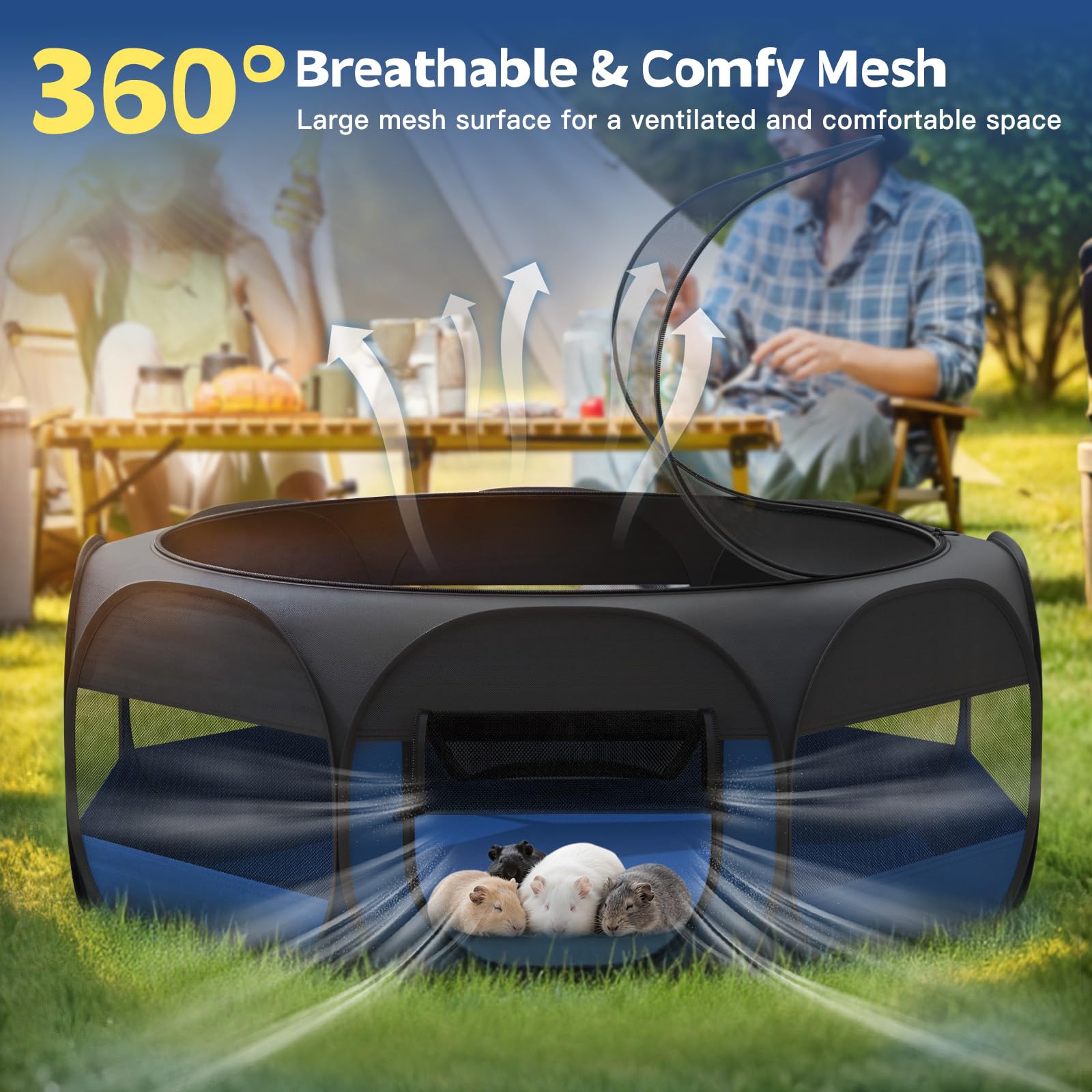 VavoPaw breathable mesh promotes airflow and cool, comfy play sessions for small animals.
