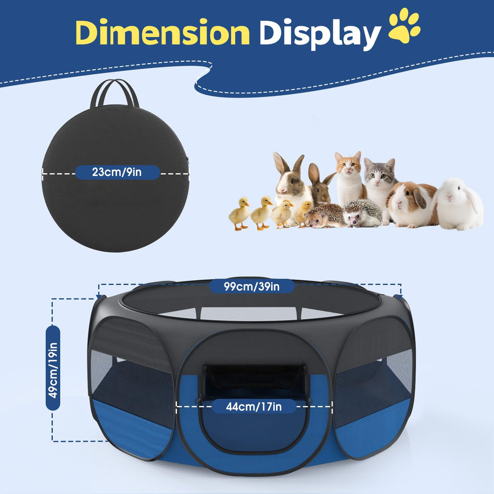 VavoPaw playpen front door zipper keeps entry secure while pets enter and exit easily.