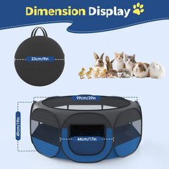 VavoPaw playpen front door zipper keeps entry secure while pets enter and exit easily.