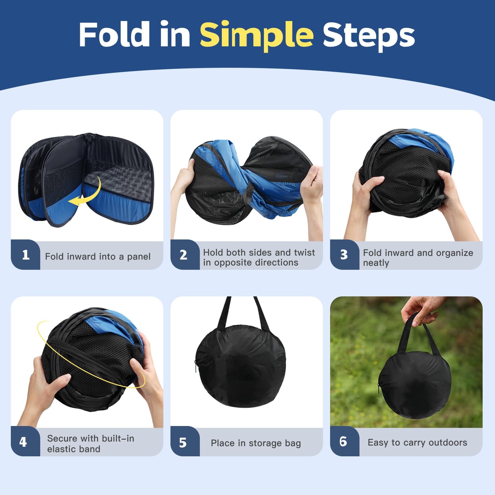 VavoPaw portable storage bag helps carry the cage during outdoor adventures.