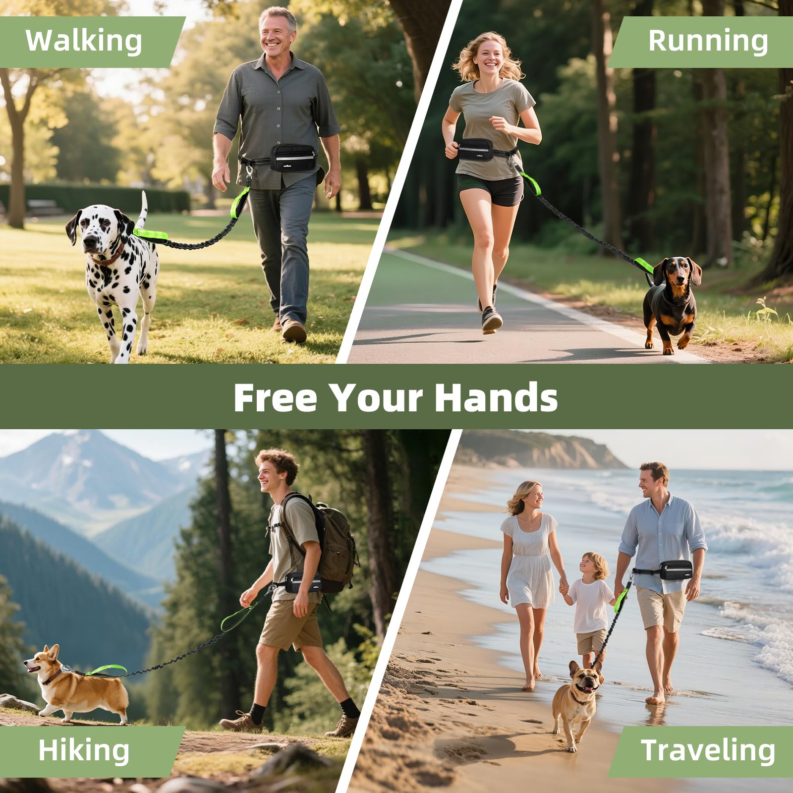 VavoPaw system supports walking, running, and hiking with dogs.