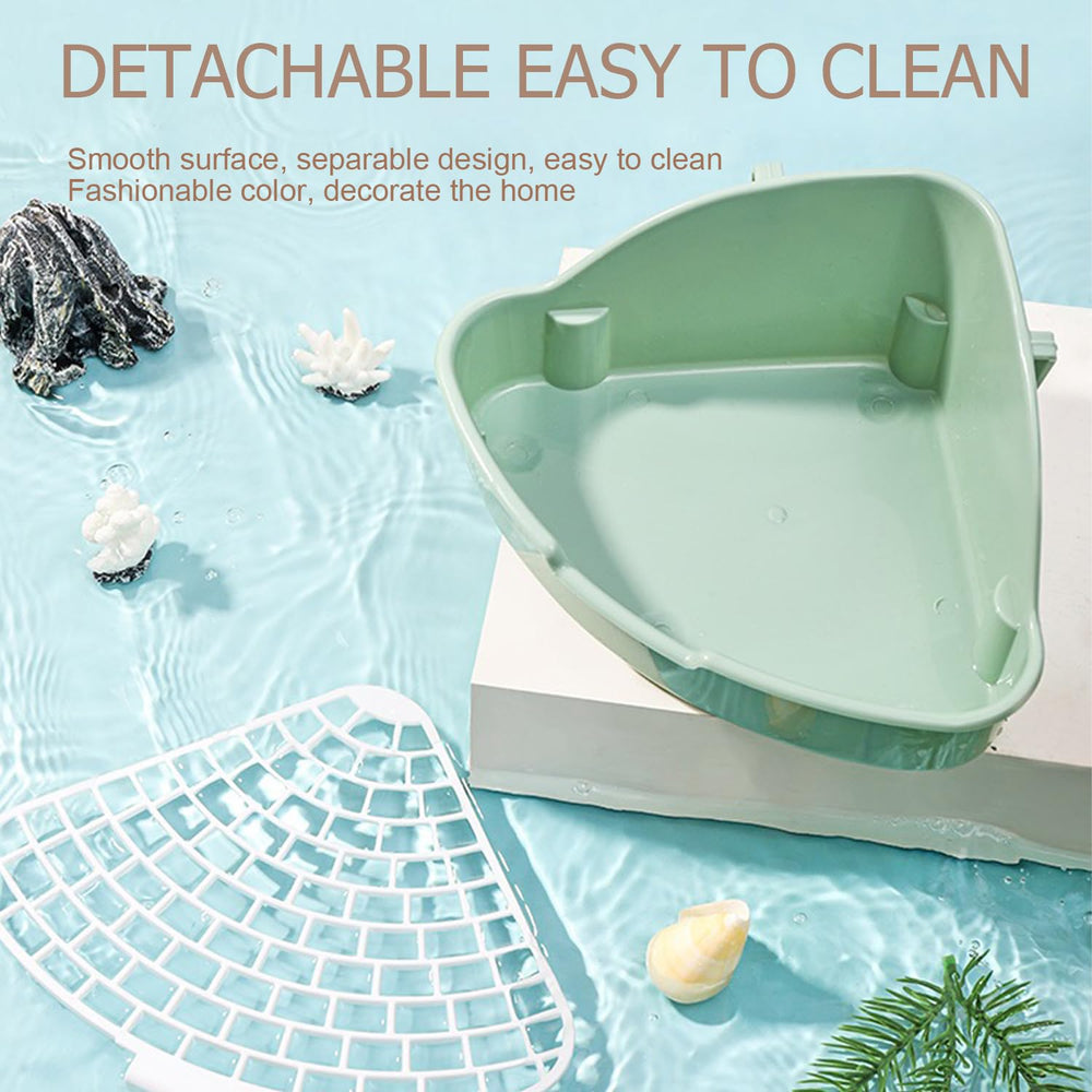Vayinana rabbit litter box fixed buckles show secure cage attachment