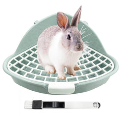 Vayinana rabbit litter box front view showing compact design ideal for small cages