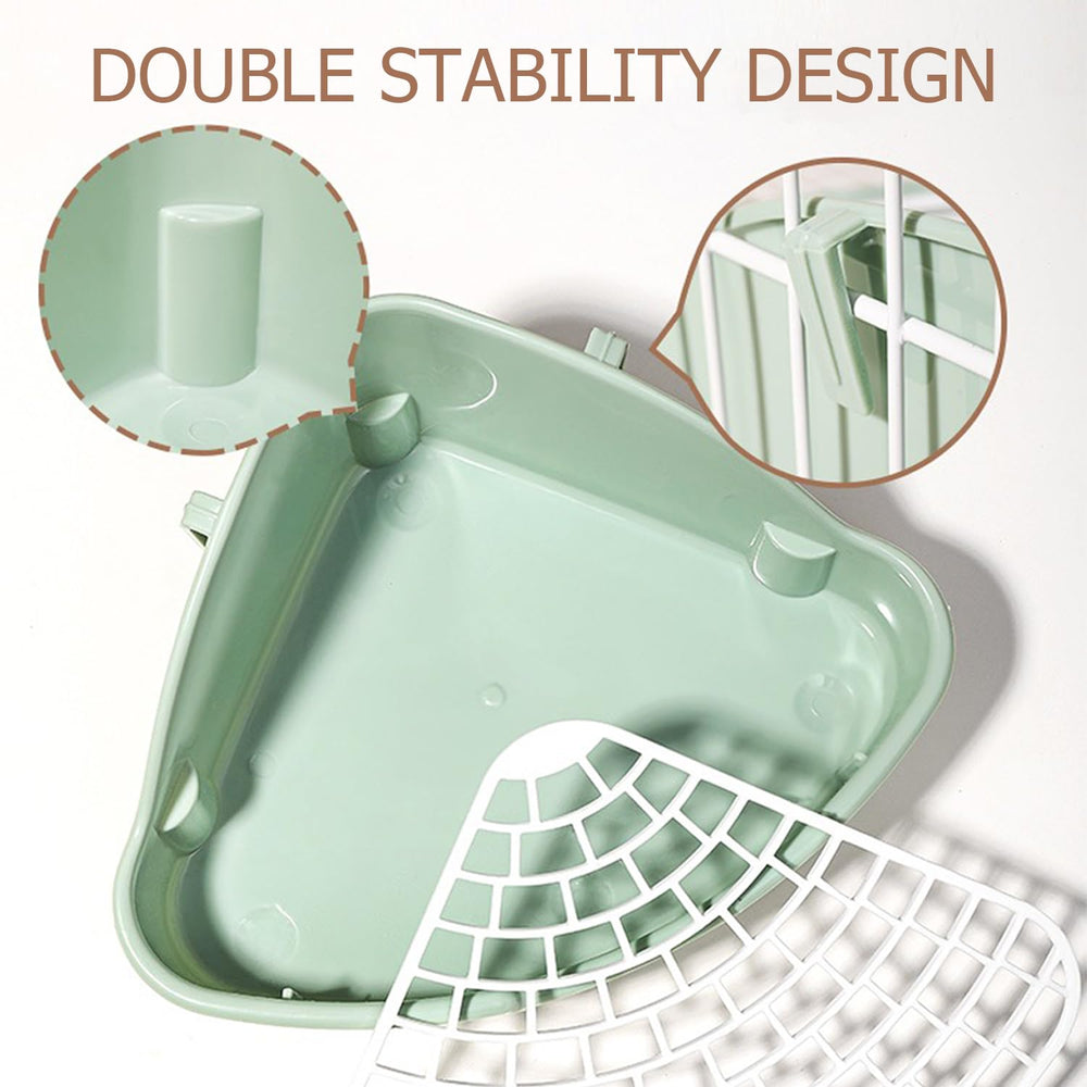 Vayinana rabbit litter box mesh section demonstrates easy litter separation