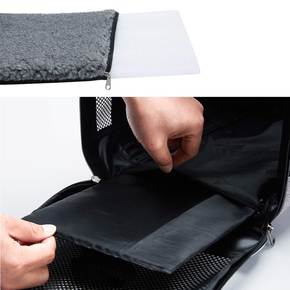 Vceoa pet carrier cozy fleece bed included