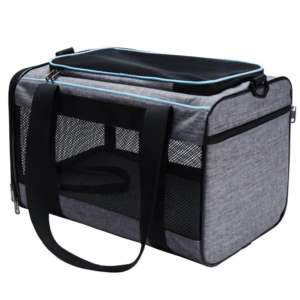 Vceoa pet carrier with ventilated mesh windows for airflow