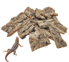 VCEPJH reptile cork bark 1lb bedding image showcases a secure, chew-safe habitat.