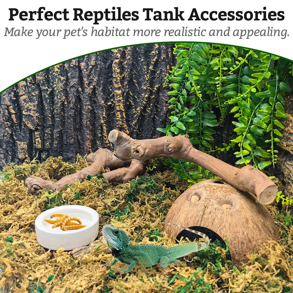 VCEPJH reptile branch wood texture enhances realistic habitat aesthetics and climbing options.