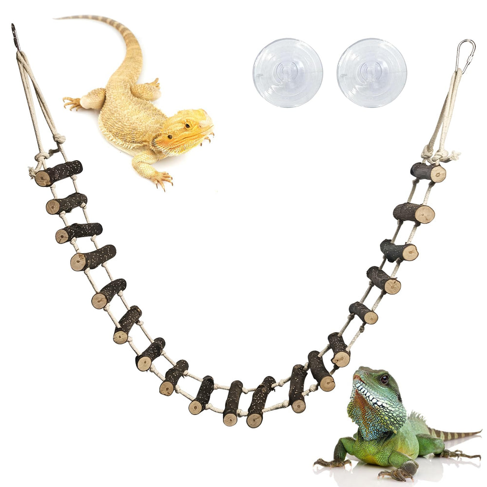 VCEPJH Reptile Climbing Bridge with 20 rungs for vertical terrarium exploration