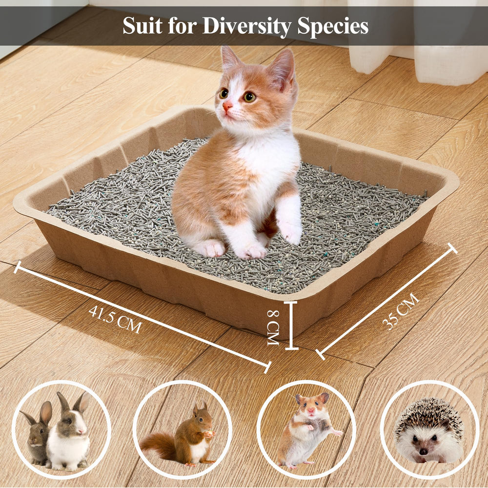 Vealind litter tray with dimensions 16.34L x 13.8W x 3.15H.
