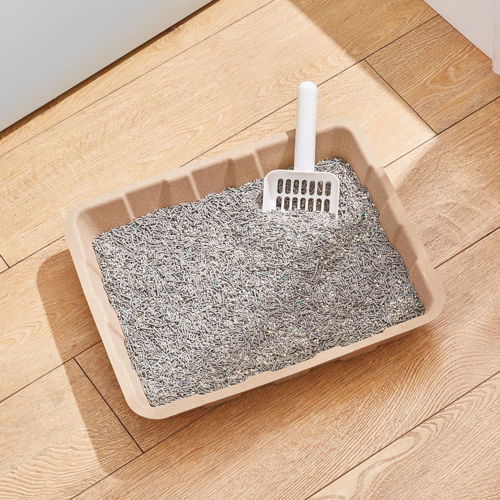 Vealind recycled paper litter box, biodegradable and eco-friendly.