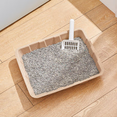 Vealind recycled paper litter box, biodegradable and eco-friendly.