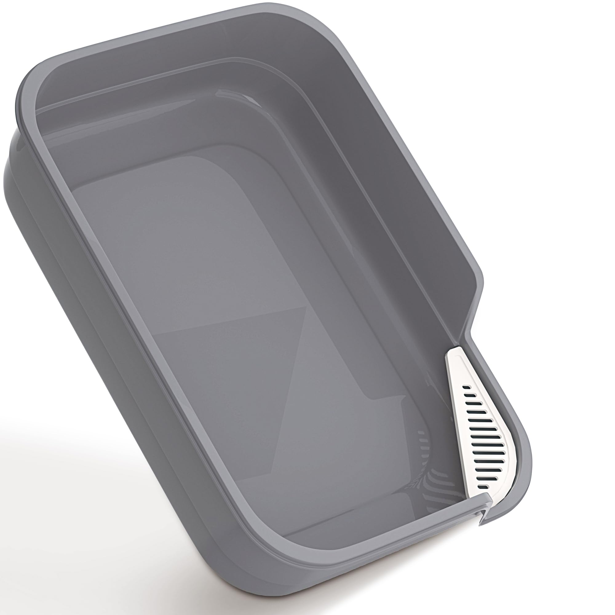 Vealind XL cat litter box smooth non-stick bottom cleans easily