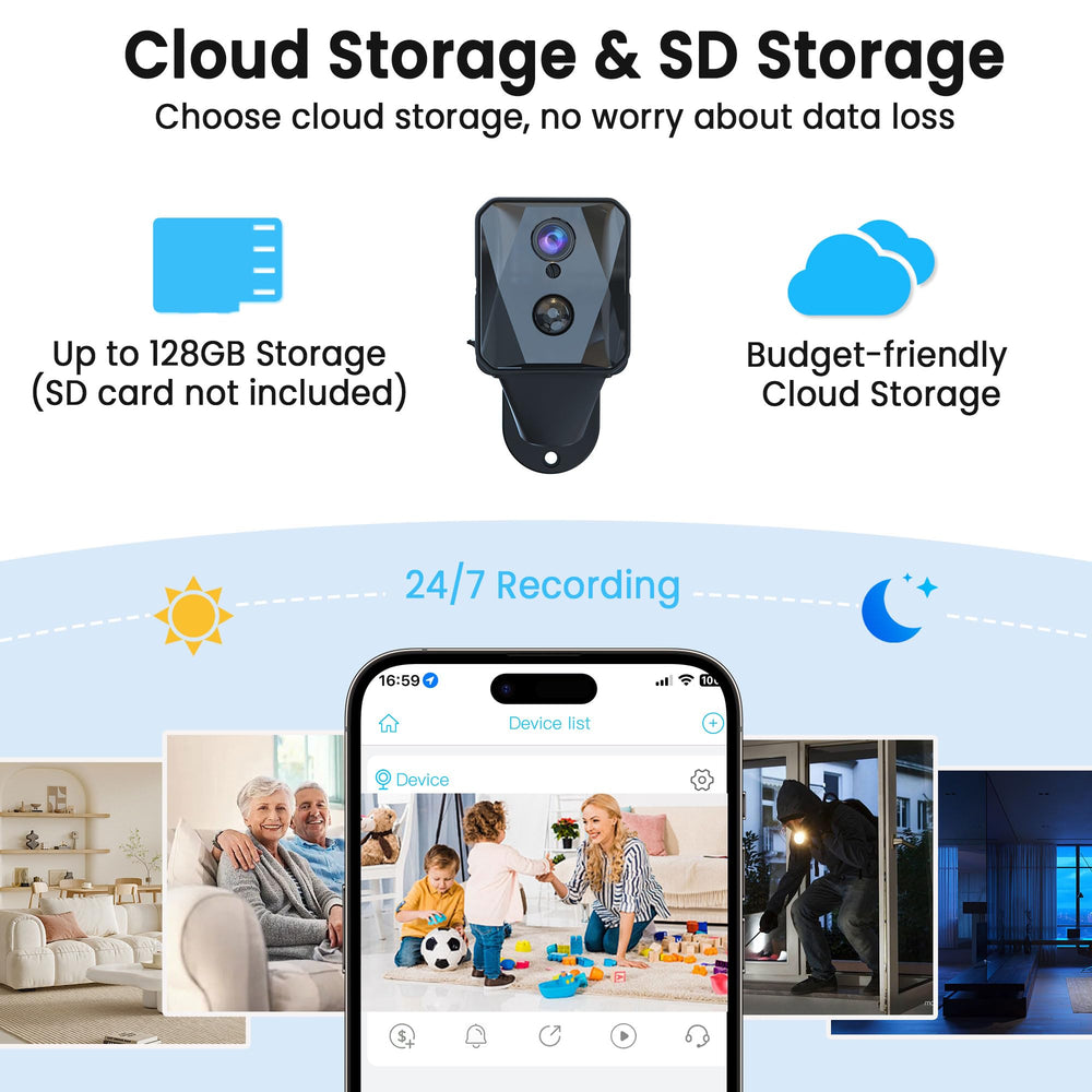 vebiliki Indoor Camera up to 100 days battery life for long-term security