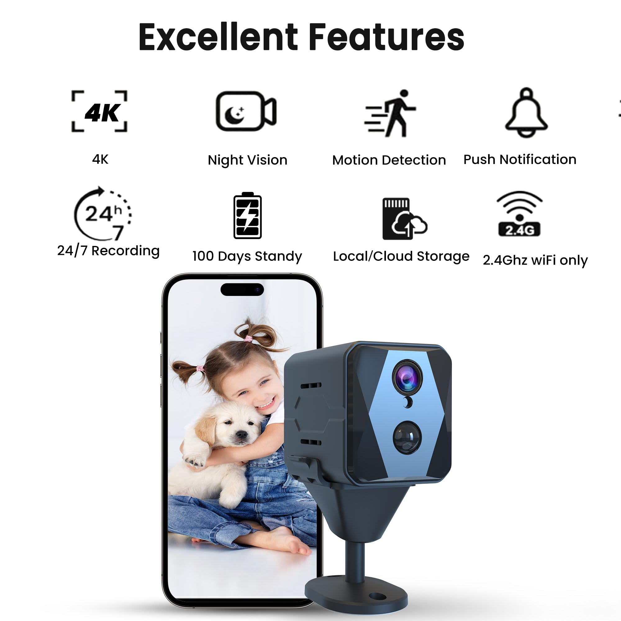 vebiliki Indoor Camera night vision enhanced for clear footage in darkness