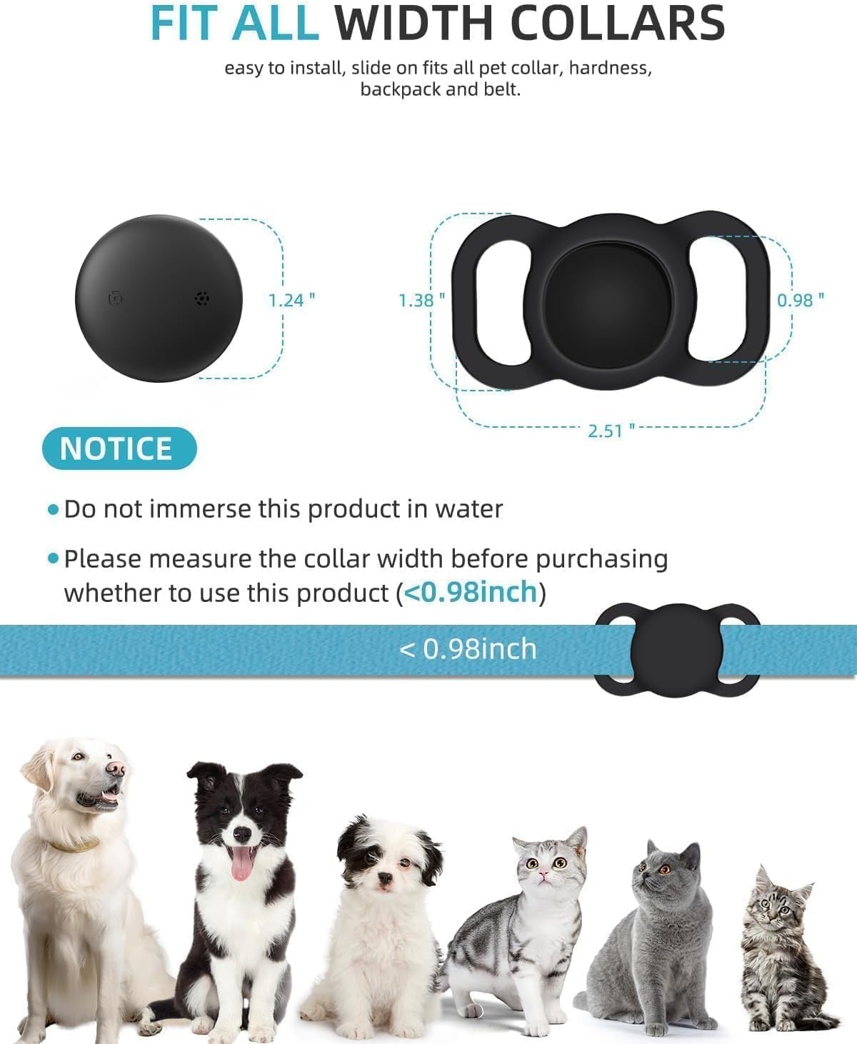 Vebiso anti-lost use-case with pets and belongings.