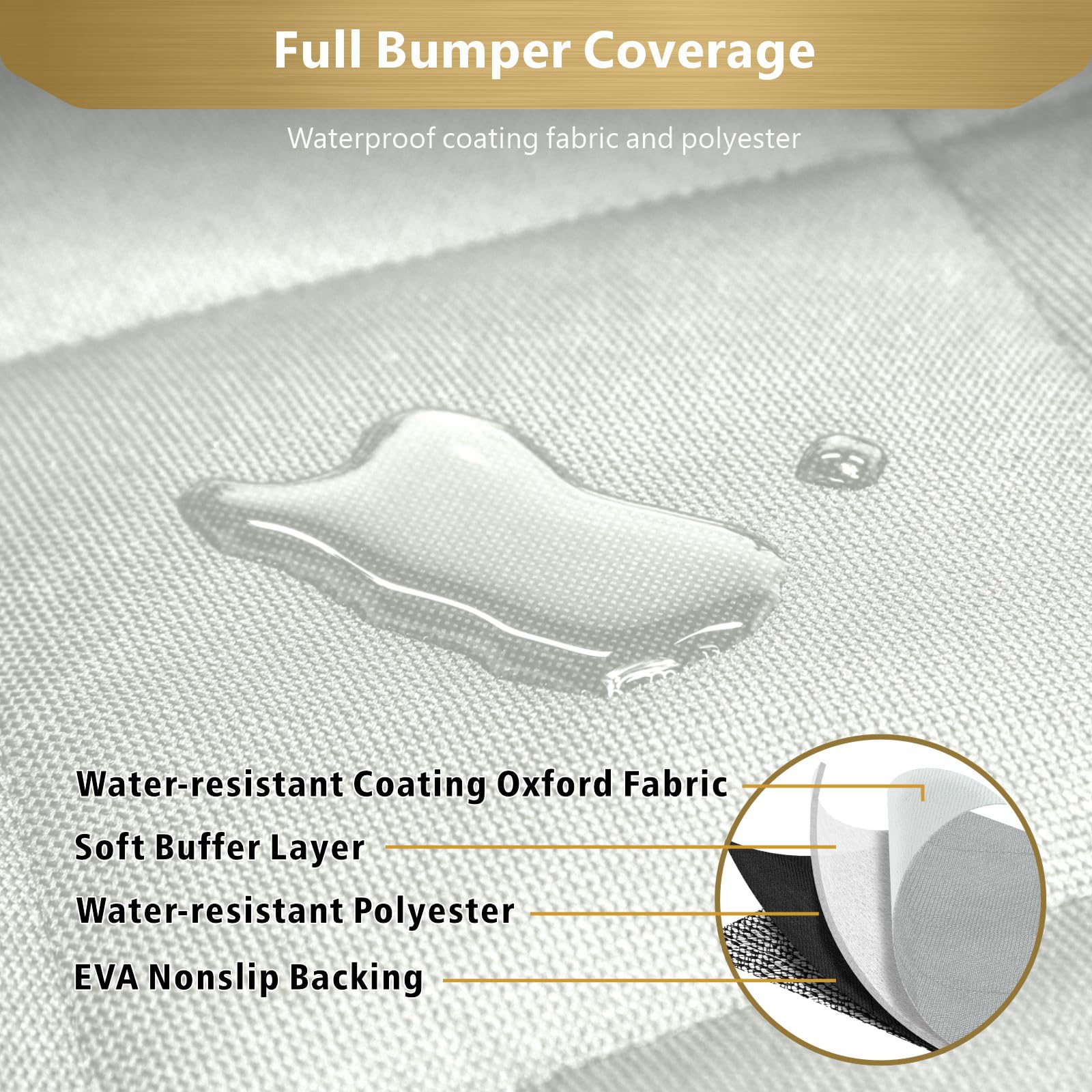 Veckle bumper flap protects paint when loading pets.