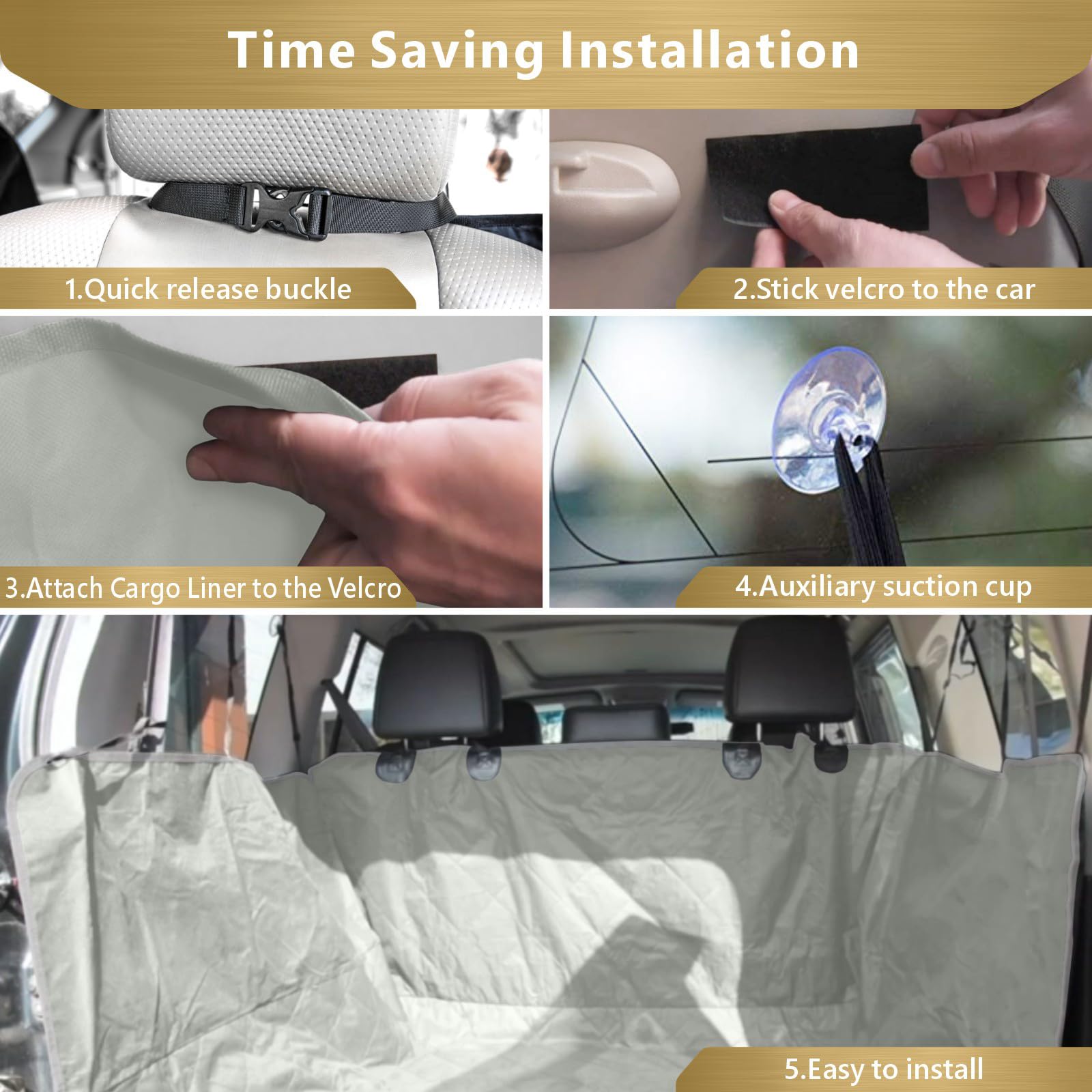 Veckle dog travel protector creates a mess-free cargo area.
