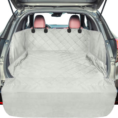 Veckle SUV cargo liner with side flaps protects wheel wells and keeps cargo clean.