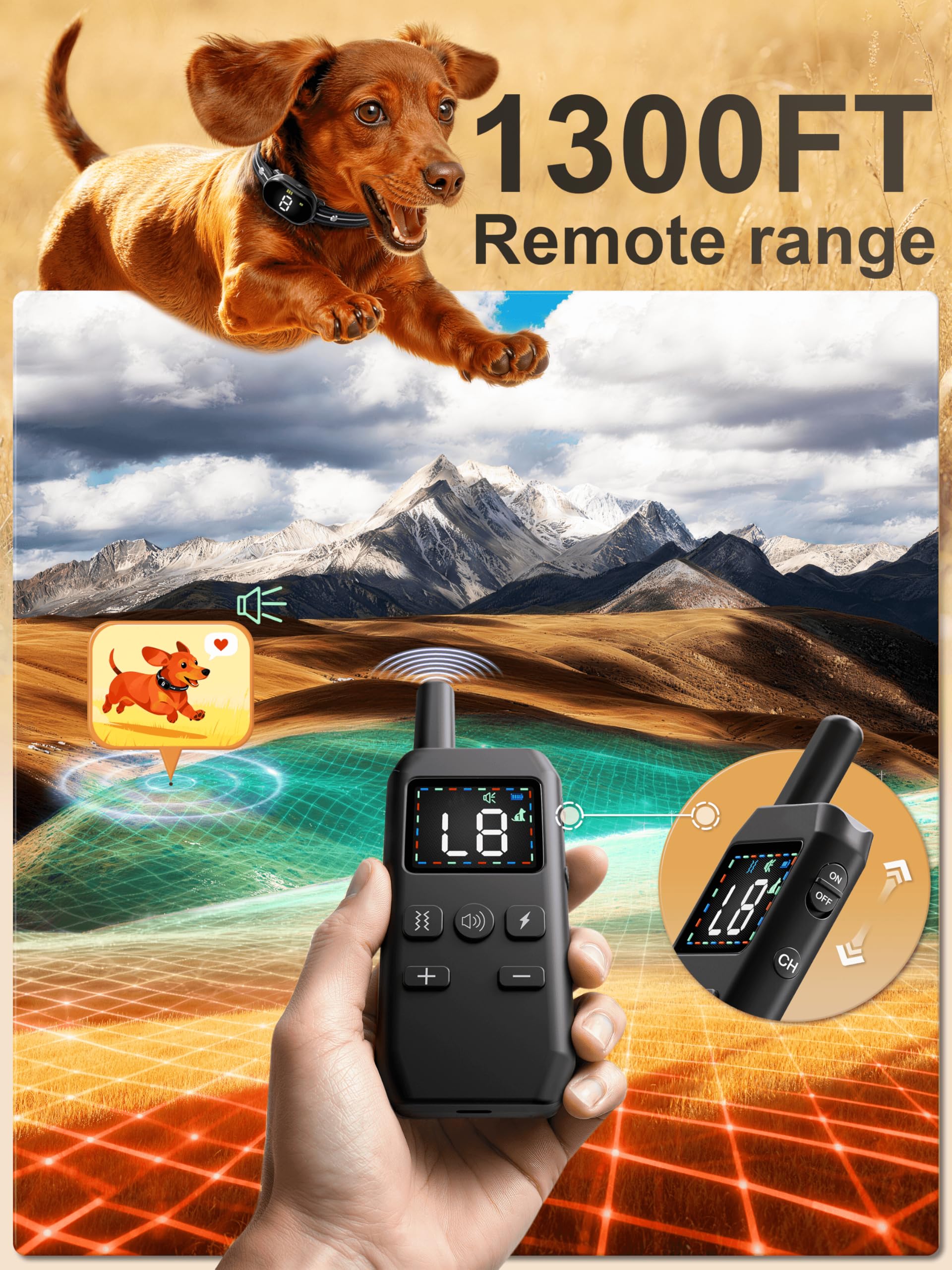 Veconix collar in beep mode, quick feedback during training.