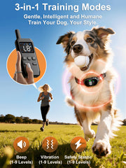Veconix remote control in use, enabling precise training control.